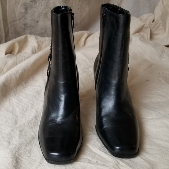 East 5th Women’s Leather Ankle Boots Black 8M - Picture 8 of 16